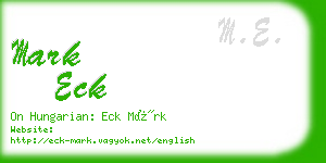 mark eck business card